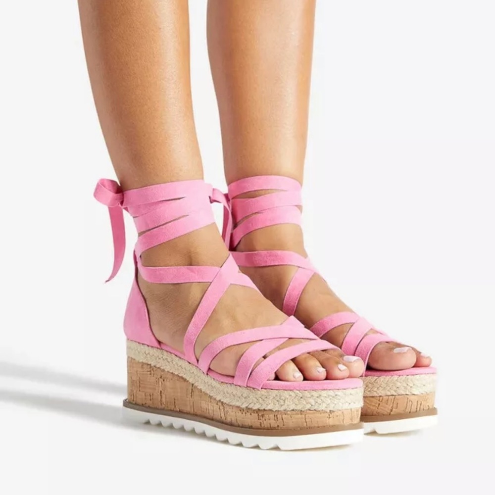 Tandice pink platform sandals